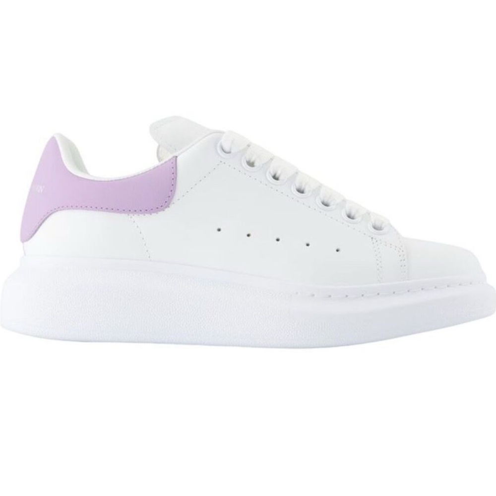 White Sneakers with Pink Accents - Picture 2 of 6